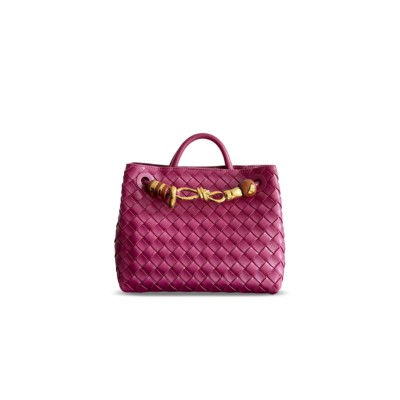 BOTTEGA VENETA SMALL ANDIAMO BERRY RED 743568 (25*22*10.5cm)